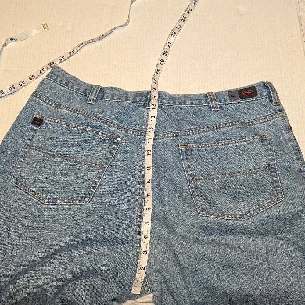 Vintage Vans Men's 38x33 Baggy Wide Leg Denim Blue Jeans 90s Skater